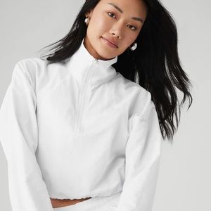 New Alo Cropped 1/4 Zip Alumni Pullover